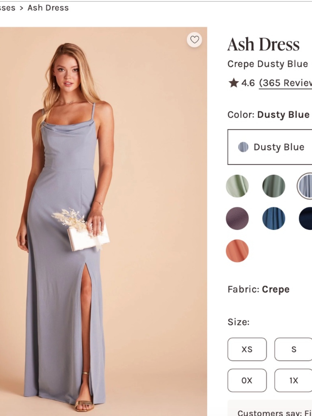 Birdy Grey - Dusty Blue - Ash Dress - small